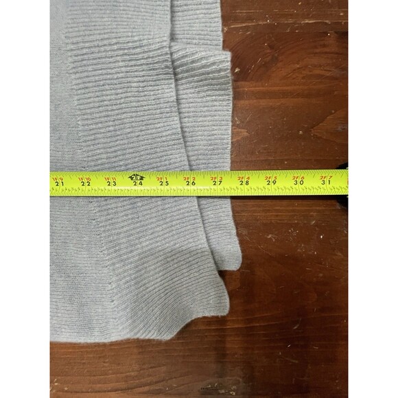 Magaschoni Blue Cashmere Boat Neck Split Hem Sweater Women M Quiet Luxury - Picture 8 of 12